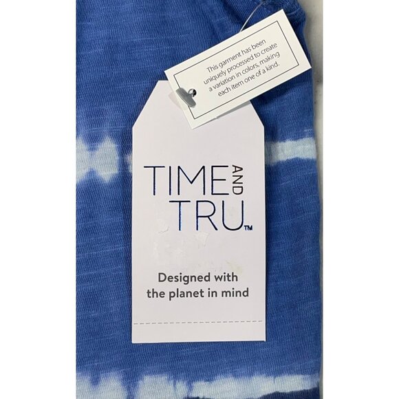 Time And Tru Size Small Tie-Dye Tank Top Blue & White - Picture 8 of 9